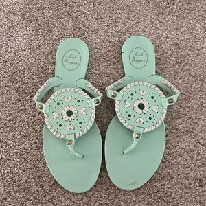 Jack Rogers teal sandals. Size 9